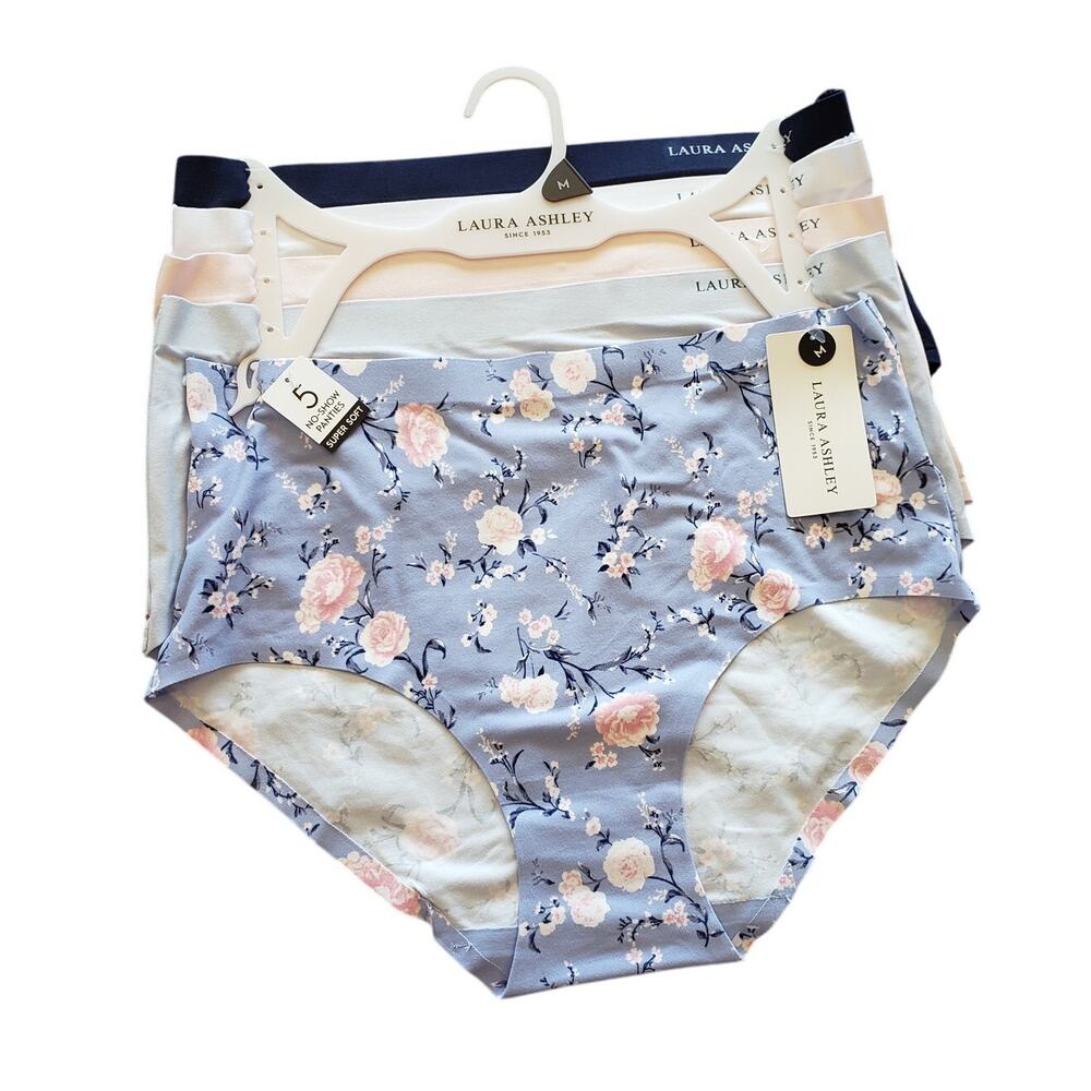 Laura Ashley‎ NWT No Show Super Soft Panties 5 pack M